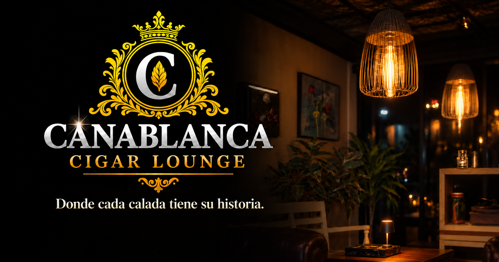 CanaBlanca Cigar Lounge: identidad de marca sobre el ambiente cálido del lounge